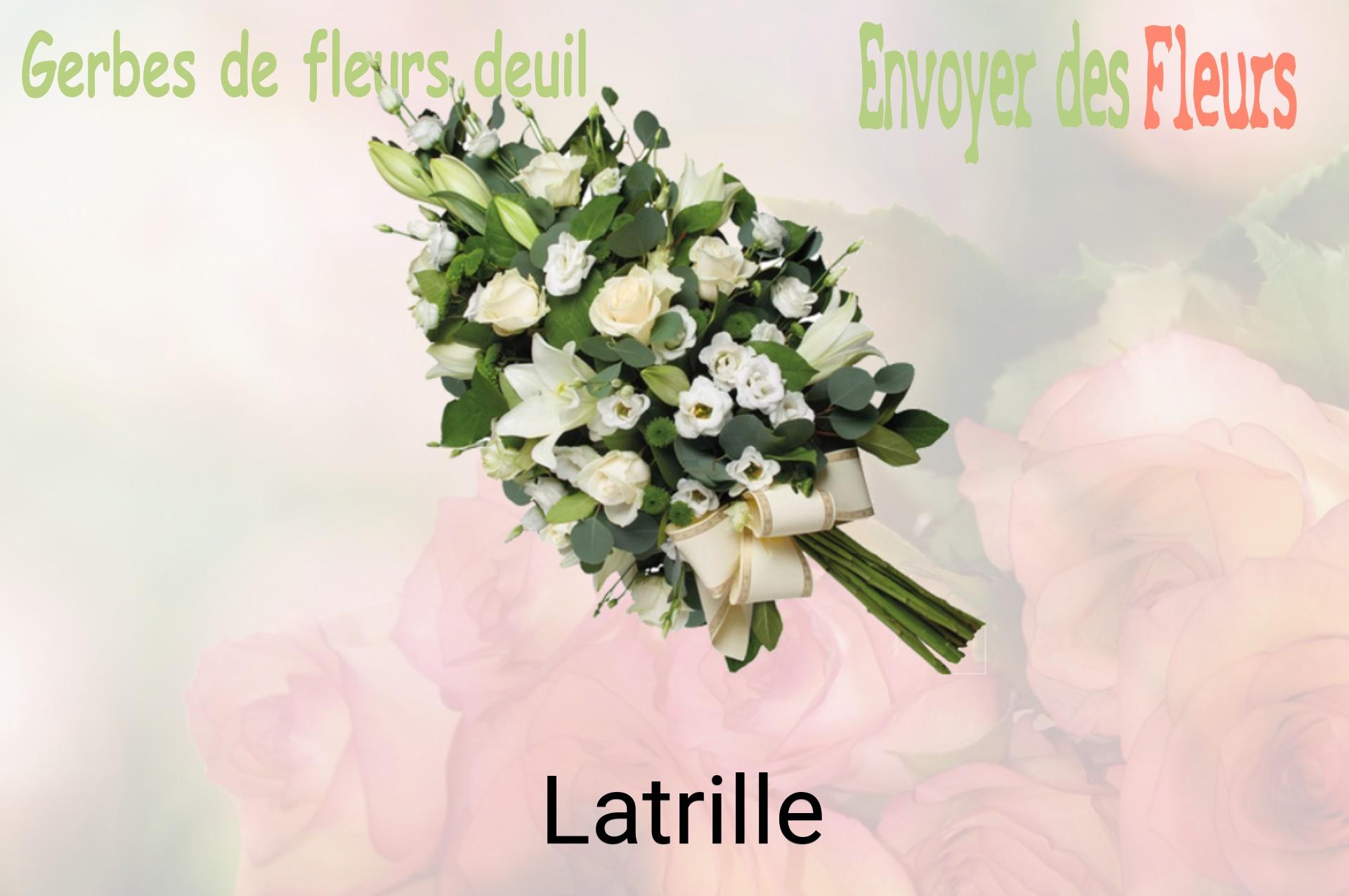 Gerbe de fleurs de deuil livrée à Latrille